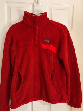 Patagonia Red Fleece Snap-T Pullover